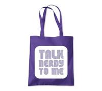 Talk Nerdy To Me Nerd Geek Tote Shopping Bag 10 Litres Capacity 42 x 38cm