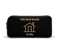 Talk Real Estate to Me Pencil Case Large Capacity Storage Bags Makeup Stationery Portable Organiser