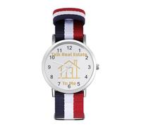 Talk Real Estate to Me Watches for Mens Womens Analog Quartz Easy to Read Adjustable Nylon Strap
