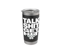 Talk Shit Get Hit Boxing Funny Fighter Stainless Steel Insulated Tumbler