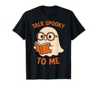 Talk Spooky to Me Ghost Reading Cute Halloween Book Lover T-Shirt