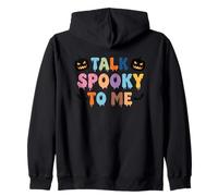 Talk Spooky To Me Halloween Statement Zip Hoodie