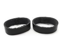 Talk Time Black Leather Watch Strap Keeper Holder Retainer 24mm Pack of 2