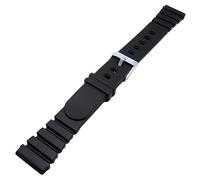 Talk Time Black Rubber Watch Strap Fits Seiko 18mm