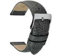 Talk Time Grey Vintage Style Genuine Calf Leather Watch Strap (18mm)