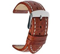 Talk Time Italian Calf Leather Watch Strap Buffalo Grain Tan