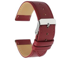 Talk Time Leather Watch Strap Glove Grain Red 30mm