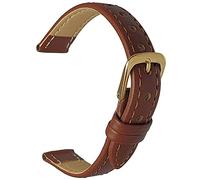 Talk Time Leather Watch Strap Tan 12mm