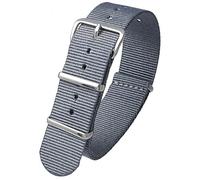 Talk Time NATO G10 Watch Strap Band Nylon Military Grey with Stainless Steel Buckle (20mm)