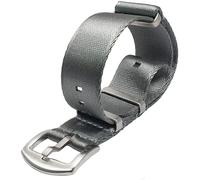 Talk Time NATO Watch Strap Seat Belt Weave Nylon Ultra Smooth Grey 22mm