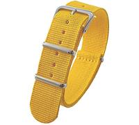 Talk Time Nato Yellow Watch Strap G10 Nylon Band Stainless Steel Buckle 18mm