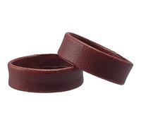 Talk Time Premium Brown Leather Watch Strap Keeper 24mm Pack of 2