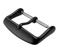 Talk Time Watch Strap Buckle Replacement Clasp Brushed Steel Black (16mm)