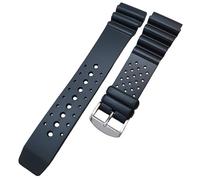 Talk Time XL Extra Long Divers Watch Strap Black Rubber 18mm 20mm 22mm 24mm (20mm)