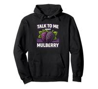 Talk To Me About Mulberry Funny Retro Fruit Vintage 80s Pullover Hoodie