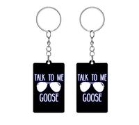 Talk To Me Goose Acrylic Keychain Rectangle Key Chains Keychain Mini Pendant Crafts For Women Men Gift