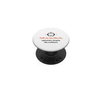 Talk to Me Like AI Optimistic Robot PopSockets Adhesive PopGrip