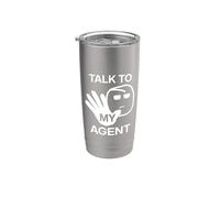 Talk to My Agent AI Software Engineers Humor Meme Stainless Steel Insulated Tumbler
