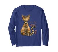 Talk to The Tail Funny Sassy Cat Tabby Feline Cattitude Long Sleeve T-Shirt