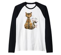 Talk to The Tail Funny Sassy Cat Tabby Feline Cattitude Raglan Baseball Tee