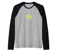 Talk Trivia to Me Funny Buff Raglan Baseball Tee