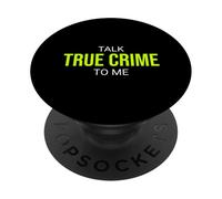 Talk True Crime To Me Funny Armchair Detective PopSockets Adhesive PopGrip