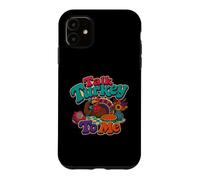 Talk Turkey To Me Retro Thanksgiving Turkey Case for iPhone 11