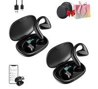 Talkbuds Translator, Qinuux Talkbuds, High-End Business Vylaras Ai Translation Earbuds Real Time, Ai Translation Earbuds Real Time for Travel Business Learning, 144 Languages & Accents (2Pcs Black)