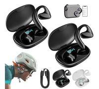 Talkbuds Translator, Qinux Talkbuds, Talk Buds Translator, Vylaras AI Translatorr Earbuds Real Time, Support 144 Languages & Accents, for Business/Travel/Learning (2Pcs/Black)