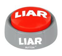 Talkie Toys Products Liar Button - 8 Funny Liars Sayings - Funny Speech Button for Games, Political Lies, Big Laughter, Office Humour - Great Gag Gift and Stocking Filler