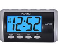 Talking Alarm Clock for Visually Impaired - Large Numbers Desk Clock - Day Clock for Seniors - Battery Operated Large Display Alarm Clock by TimeChant 1714-IPS