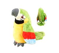 Talking Bird Toy, Cute Talking Parrot Toy, Electric Recording Learning Plush Parrot Learn To Talk Early Education For Speech Training Birthday Travel Outdoor Daycare Backyard Bedtime Nursery