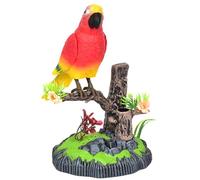 Talking Bird Toy - Electronic Interactive Pet, Realistic Vocal Sounds, Educational Fun | Battery Operated Parrot Bird with Cage, Engaging Toy for Children, Adults, Desk Decor, Kids Room Playtime