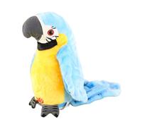 Talking Bird Toy, Plush Parrot Doll, Interactive Mimicry Pet, Responsive Voice Repeating Educational Model, Soft Dancing Birds, Fun Present for Speech Learning and Playtime 4.72x4.33x8.66 Inches