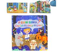 Talking Book, Animal English Words Sound Books with 15 Songs, Educational Toy for Language Development, Sensory Stimulation for Home, Nursery, Preschool Class