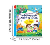 Talking Book for Kids,Rechargeable Interactive Word Learning Toy - Talking Book Of Real Sounds | for Kid Traveling Schools Car Kindergarten Home