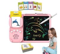 Talking Cards for Kids - 2-in-1 Audible Flash Cards with Drawing Tablet, Interactive Words Reading Machine | Speech Language Development Toy for Children