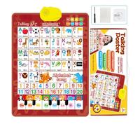Talking Chart - Alphabet Poster, Bilingual Music Toy, Interactive Number Games, Electronic Word Pad | Preschool Learning Board Age 1-6 Boys Girls Birthdays Holiday Parties Christmas