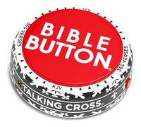 Talking Cross - Bible Button - 365 Uplifting Bible Verses, Christian Gifts for Baptisms, First Communions, or Any Special Event - Religious Decorative Piece (Red - KJV)