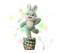 Talking Dancing Bunny - Stuffed Animal Interactive Plush Toy for Kids, Record and Repeat Voice, Moves and Dances, Soft Cuddly Bunny Rabbit for Boys Girls Home Playroom Daycare Preschool