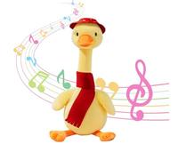 Talking Duck Toy - Interactive Plush Animal Soother | Repeating Singing Duck with Voice Mimic, Music, Dance, Soft Learning Toy for Babies, or Family Use at Home