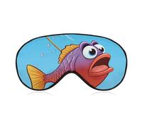 Talking Fish Eye Mask, Side Sleeping Mask Light Blindfold Sleeping Mask Nose Pad and Elastic Band for Children Women and Men