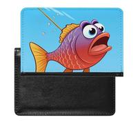 Talking Fish Passport Cover Protector Rfid Blocking Passport Holder Id Card Holder Secure Travel Wallet Organizer for Passport Tickets Credit Cards, style, One Size