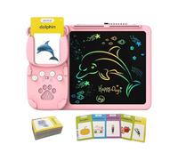 Talking Flash Cards - 2-in-1 Pocket Speech Learning System, Interactive Audible Word Cards | Early Childhood Educational Device with Drawing Tablet, Toddler Language Development Too