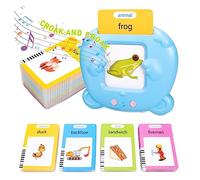 Talking Flash Cards Early Educational Toys for 2 3 4 5 6 Year Old Baby Boys Girls,Bear Learning Education Toy Speech Therapy Animals Shape Color with 224 Words, Interactive Gift for Kids Toddlers,Blue