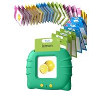 Talking Flash Cards for Toddlers 1 2 3 4 Year Olds, Montessori Language Learning with 224 Words, Pocket Speech Therapy Playthings, Children's Sensory Educational Device, Green