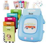 Talking Flash Cards for Toddlers, Electight Sensory Toys for Autism, Preschool Reading Machine with 224 Words, Birthday Gift for Children Aged 2, 3, 4, 5, 6 Years