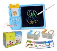 Talking Flash Cards for Toddlers,LCD Writing Tablet Kids,Kindergarten Learning Resources 510 Sight Words with Drawing Tablet for Speaking Doodling, Autism & Speech Therapy Toys, Children Gifts (Blue)