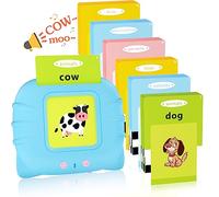 Talking Flash Cards with British English, 224 Words Flashcards Learning Reading Machine, Early Educational Toys Interactive Gift for 2 3 4 5 6 Years Old Baby Boys Girls - Blue