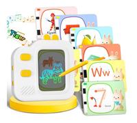 Talking Flash Cards with LCD Drawing Tablet Early Educational Toys for 3 4 5 6 Year Old Baby Boys Girls, Preschool Learning Reading Machine, Montessori Autism Sensory Toy for Kids Toddlers (80 words)